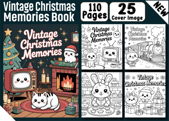 Download Vintage Christmas Memories Coloring Page - Page Collection