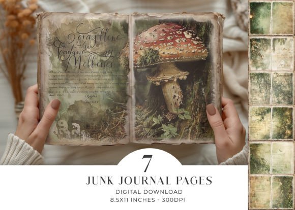 Download Woodland Junk Journal Pages Bifold - Page Collection