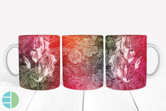 Download Mug Sublimation Vintage Flower Designs - Flower designs Collection
