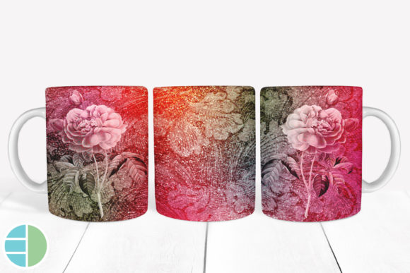 Download Mug Sublimation Vintage Flower Designs - Flower designs Collection