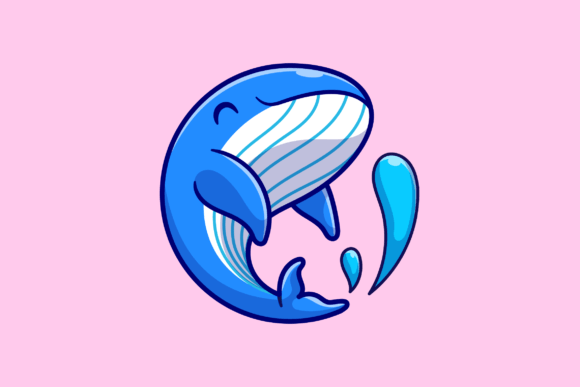 Download Cute Whale Swimming Cartoon Illustration - Cute whale Collection