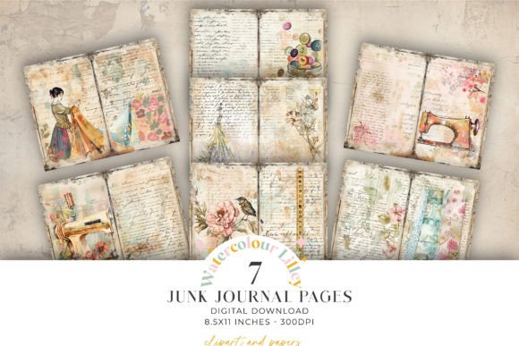 Download Sewing Junk Journal Pages - Page Collection